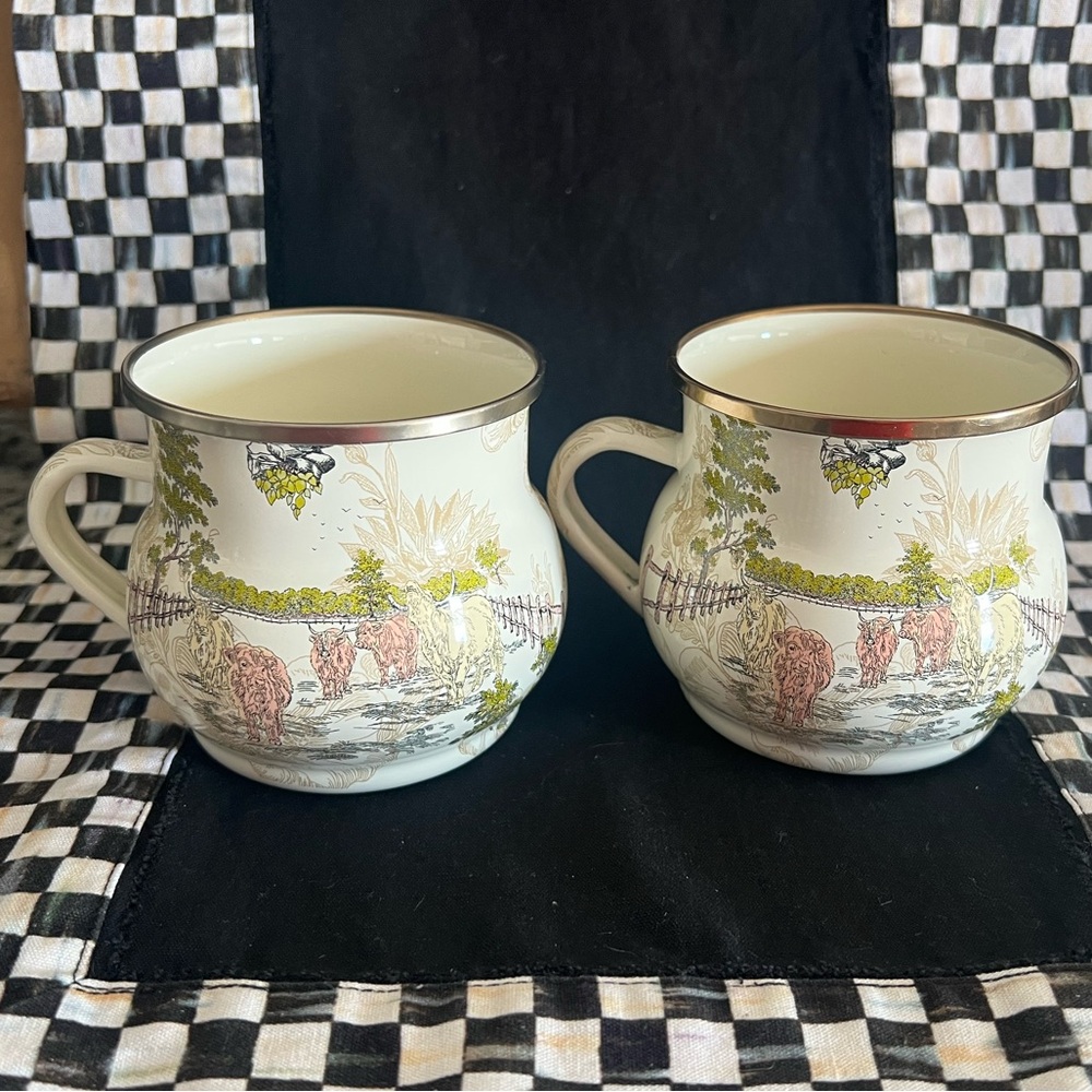 Mackenzie-Childs Aurora Farm Barnyard
Coffee Mugs. SET OF TWO. RETIRED. - Picture 2 of 11